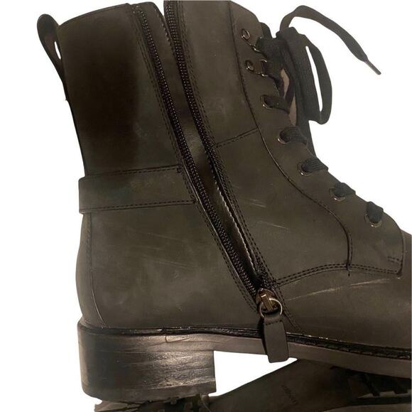 Aerosoles Boots Women's Dark Grey Amie Combat Side Zip Sz 12M - Picture 7 of 12